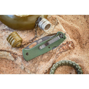 Кизляр Supreme  Ute 440C SW (Stonewash, Серая G10) складной нож